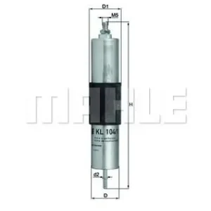 Kostenfreie Lieferung MAHLE Kraftstofffilter KL 104/1