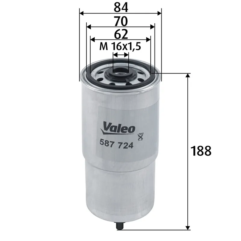 Neue Kollektion VALEO Kraftstofffilter 587724