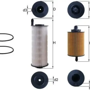 MAHLE Kraftstofffilter KX 646KIT Echt