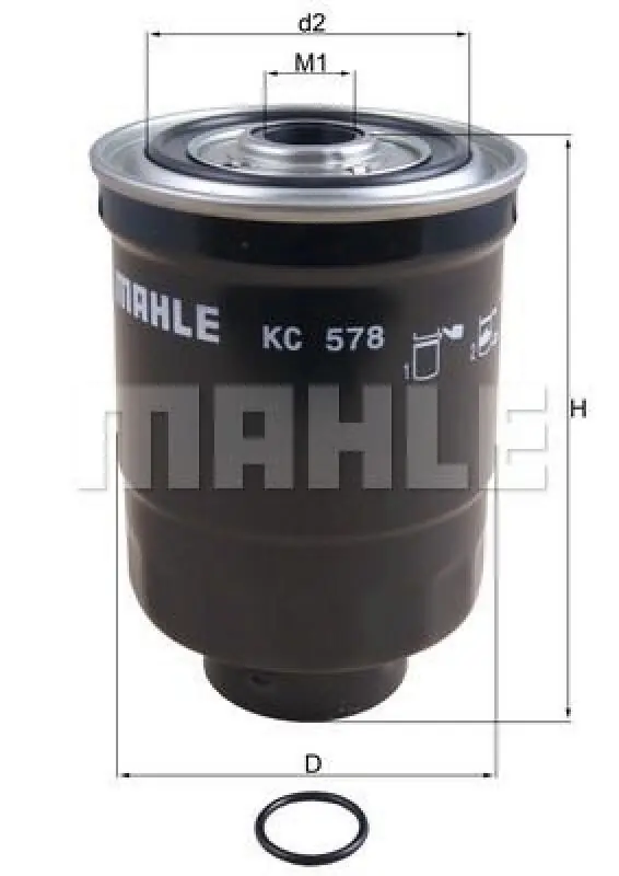 MAHLE Kraftstofffilter KC 578D Schnäppchen