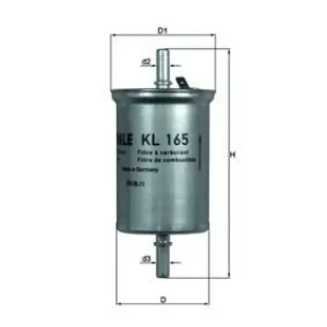 Sichere Zahlung MAHLE Kraftstofffilter KL 165