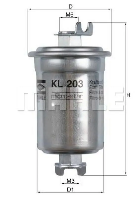 MAHLE Kraftstofffilter KL 203 Neu