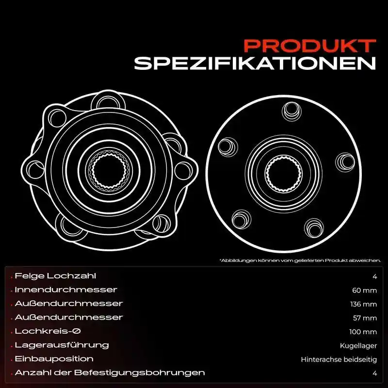 Knallerangebot 2x Frankberg Radnabe Radlagersatz Hinterachse beidseitig 5481FB0014266