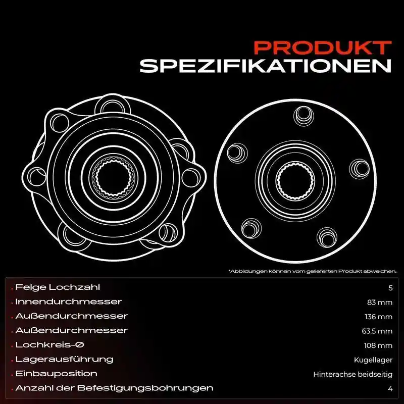 1x Frankberg Radnabe Radlagersatz Hinterachse beidseitig 5481FB0014252 Must-Have