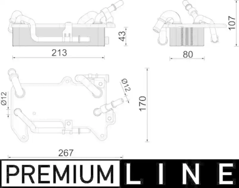Expressversand MAHLE Ölkühler, Automatikgetriebe BEHR *** PREMIUM LINE *** CLC 284 000P