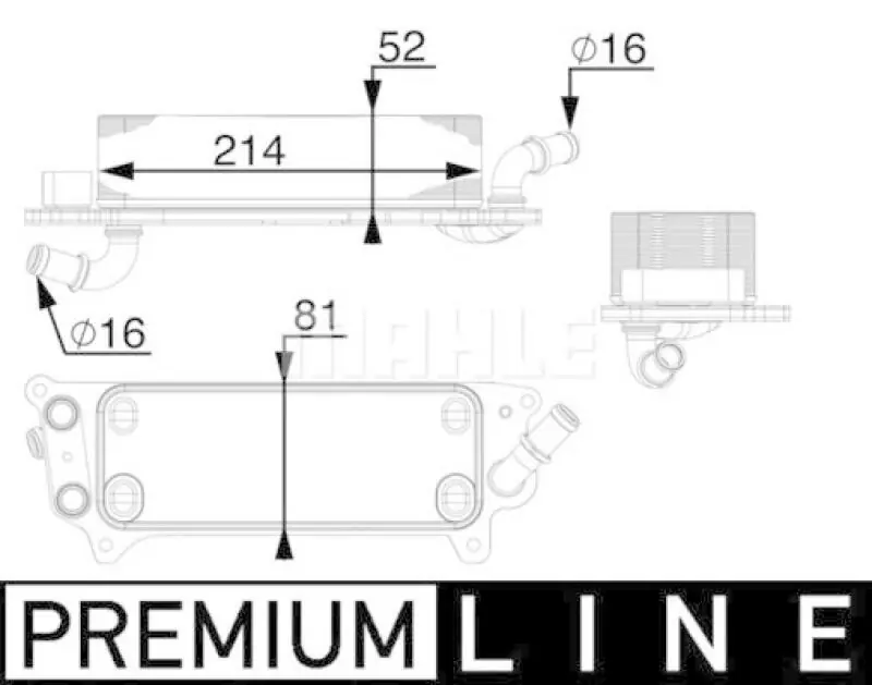 Expressversand MAHLE Ölkühler, Automatikgetriebe BEHR *** PREMIUM LINE *** CLC 77 000P