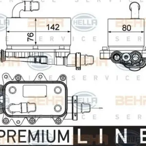Kostenloser Rückversand HELLA Ölkühler, Automatikgetriebe BEHR HELLA SERVICE *** PREMIUM LINE *** 8MO 376 725-101