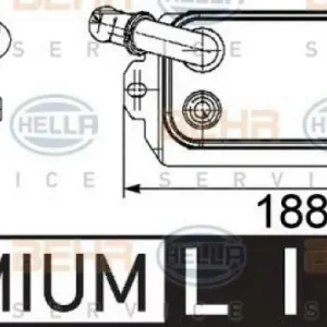 HELLA Ölkühler, Automatikgetriebe BEHR HELLA SERVICE *** PREMIUM LINE *** 8MO 376 747-161 Echt