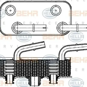 Garantierte Lieferung HELLA Ölkühler, Automatikgetriebe 8MO 376 790-791