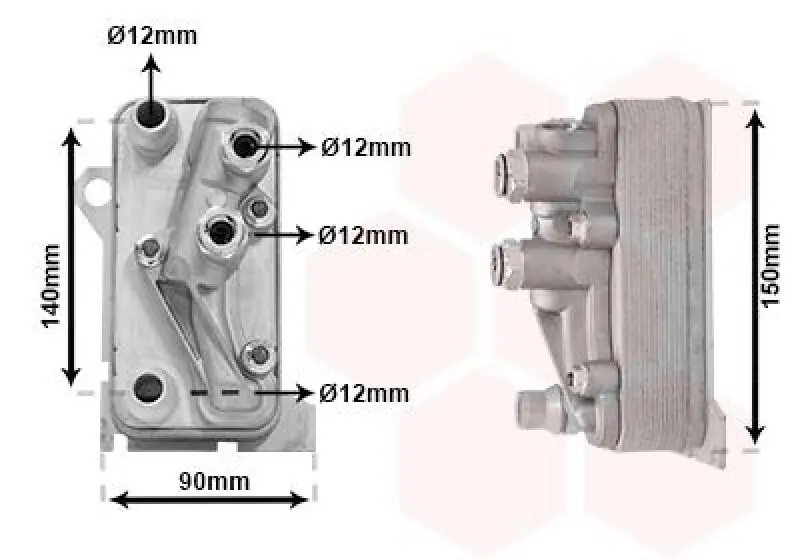 Zertifiziert VAN WEZEL Ölkühler, Automatikgetriebe 30003714