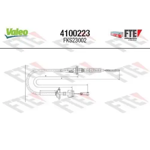 VALEO Seilzug, Kupplungsbetätigung FTE CLUTCH ACTUATION 4100223 Neu