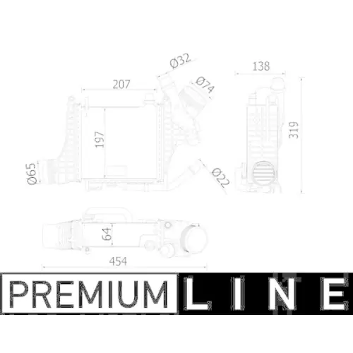MAHLE Ladeluftkühler BEHR *** PREMIUM LINE *** CI 541 000P Kostenfreie Lieferung