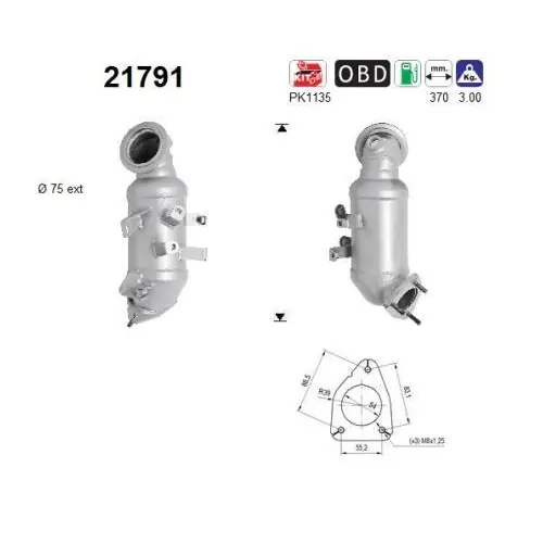 Direkt Vom Hersteller AS Katalysator 21790D