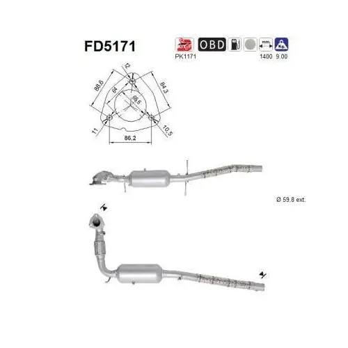 AS Ruß-/Partikelfilter, Abgasanlage FD5171 Sofort Bestellen