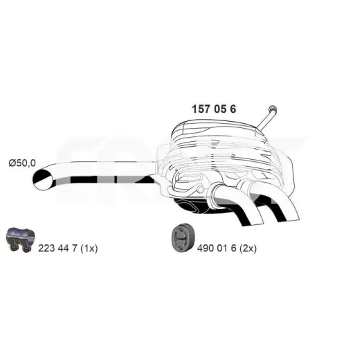 ERNST Endschalldämpfer 157056 Rabatt