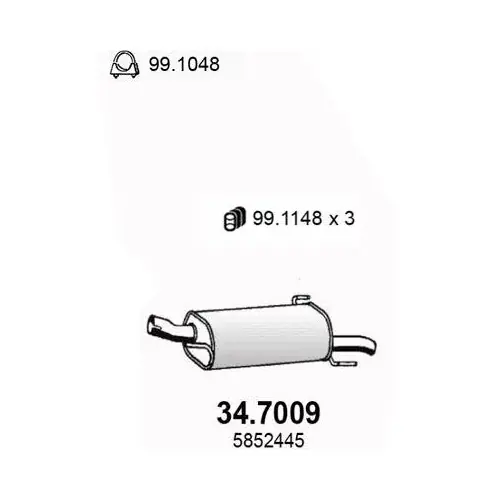 Geprüft ASSO Endschalldämpfer 34.7009
