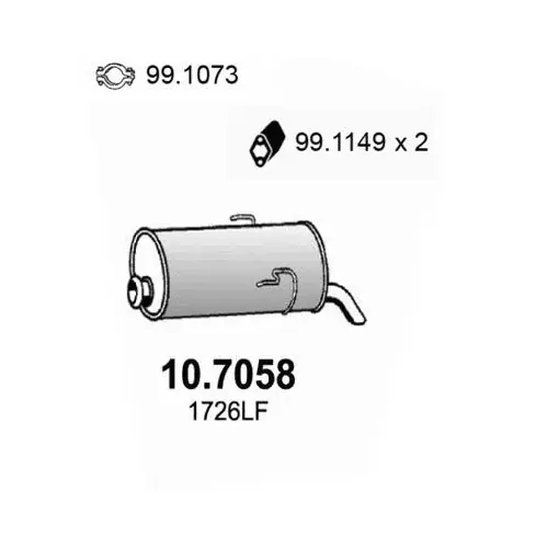 ASSO Endschalldämpfer 10.7058 Wochenendangebot