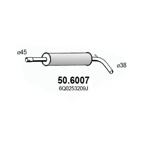 ASSO Mittelschalldämpfer 50.6007 Schneller Versand