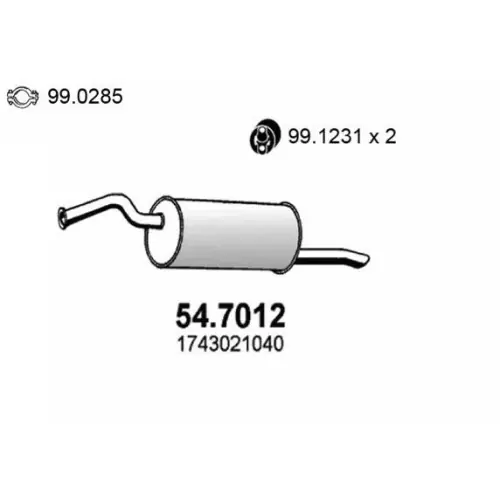 ASSO Endschalldämpfer 54.7012 Letzte Chance