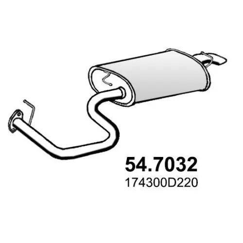 Garantierte Lieferung ASSO Endschalldämpfer 54.7032