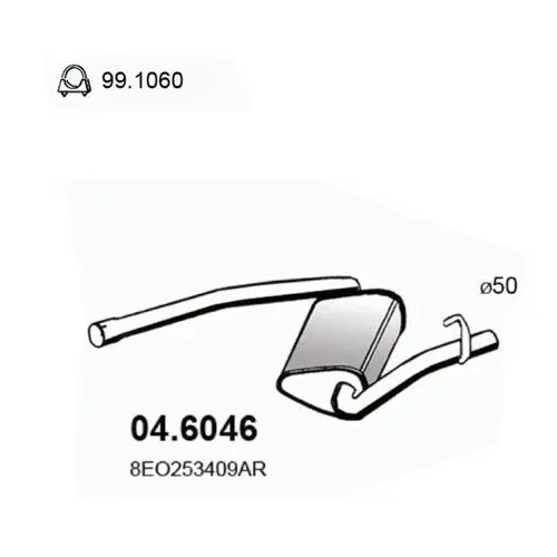 ASSO Mittelschalldämpfer 04.6046 Direkt Vom Hersteller