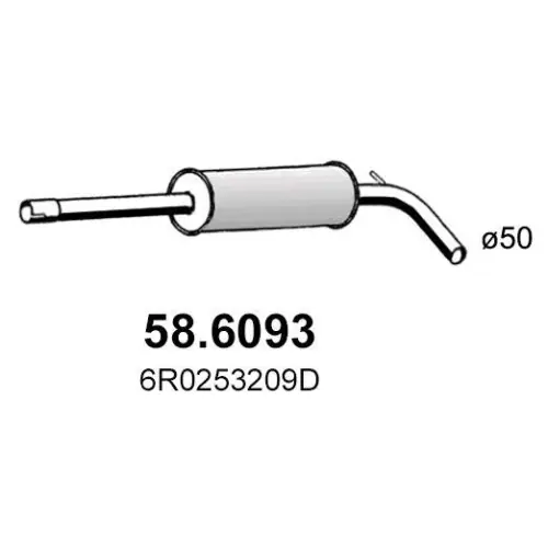 ASSO Mittelschalldämpfer 58.6093 Günstig