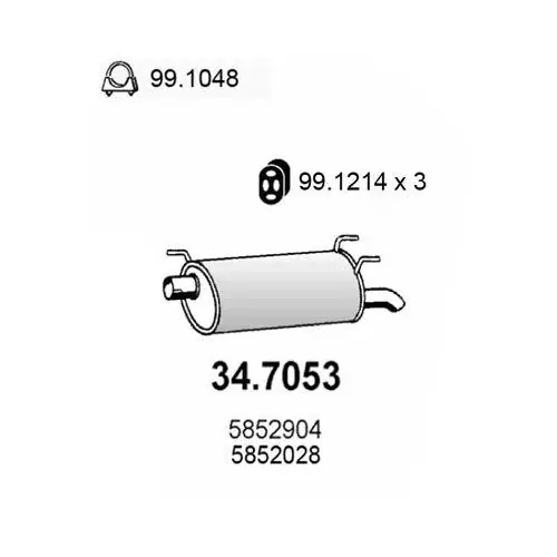 Kostenloser Versand ASSO Endschalldämpfer 34.7053