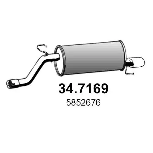 ASSO Endschalldämpfer 34.7169 Neue Ware