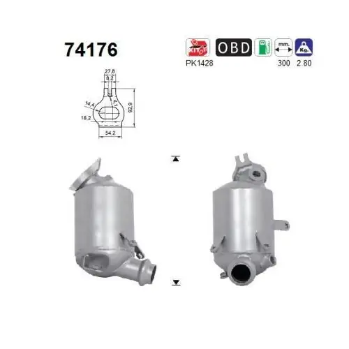 AS Katalysator 74176 Top-Preis