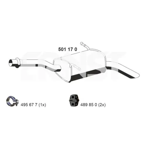 ERNST Endschalldämpfer 501170 Angebot