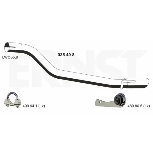 ERNST Abgasrohr 035408 Rabatt