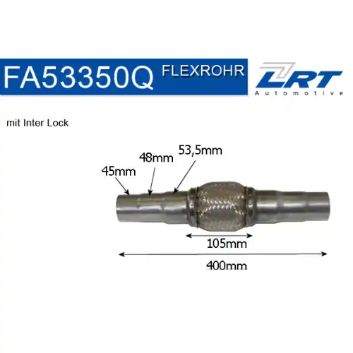 Neu LRT Flexrohr, Abgasanlage FA53350Q