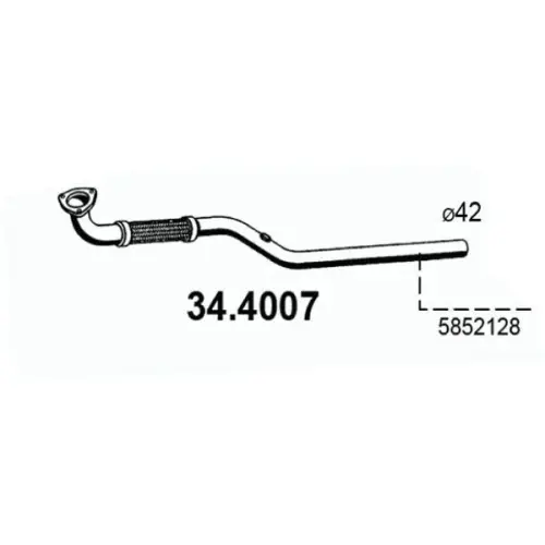 Günstig ASSO Abgasrohr 34.4007