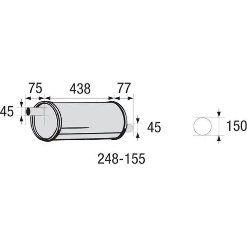 Sofort Bestellen BOSAL Mittelschalldämpfer, Universal 248-155