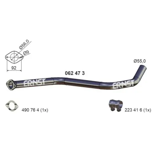ERNST Abgasrohr 062473 Knallerangebot