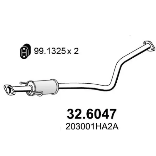 Super-Preis ASSO Mittelschalldämpfer 32.6047