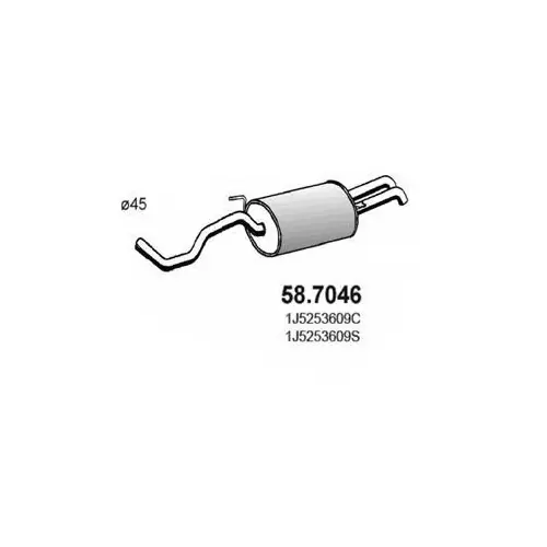 ASSO Endschalldämpfer 58.7046 Gratis Versand