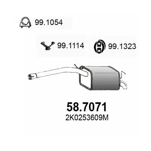 Nur Für Kurze Zeit ASSO Endschalldämpfer 58.7071