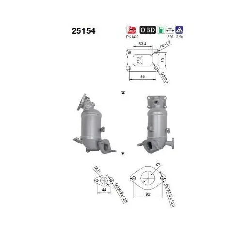 Markenprodukt AS Katalysator 25154