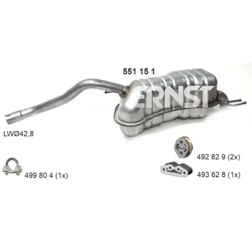 Nur Für Kurze Zeit ERNST Endschalldämpfer 551151