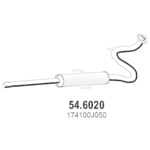 Bestpreis ASSO Mittelschalldämpfer 54.6020