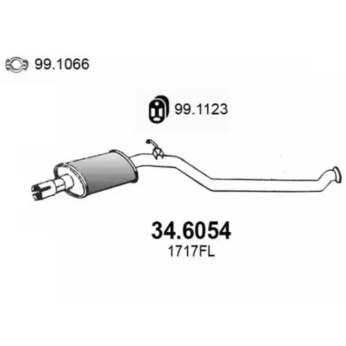 Beliebt ASSO Mittelschalldämpfer 34.6054