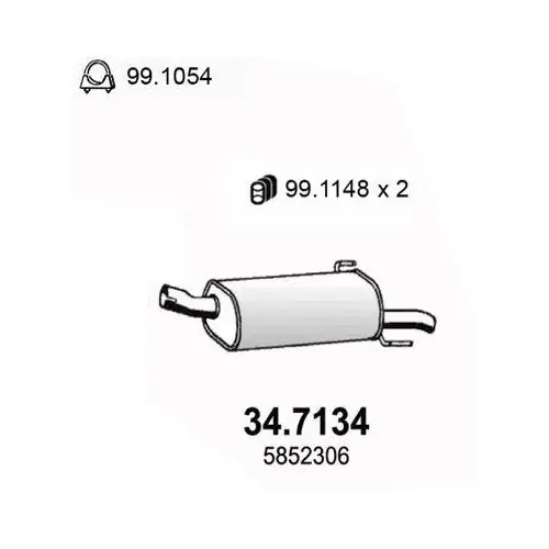 Rabatt ASSO Endschalldämpfer 34.7134