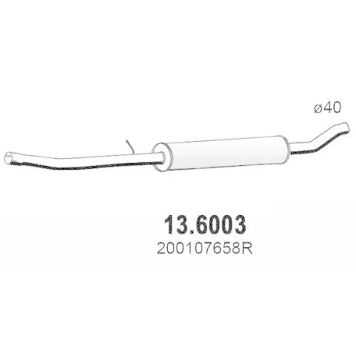 ASSO Mittelschalldämpfer 13.6003 Ausverkauf