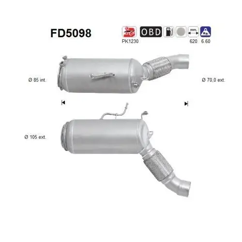Versand Am Gleichen Tag AS Ruß-/Partikelfilter, Abgasanlage FD5098