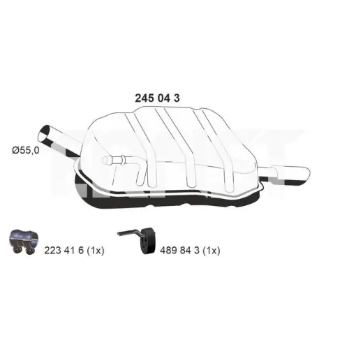 ERNST Endschalldämpfer 245043 Highlight