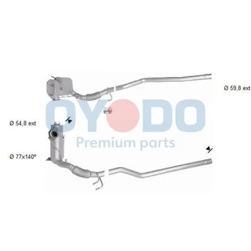 Oyodo Ruß-/Partikelfilter, Abgasanlage 20N0129-OYO Kostenloser Versand