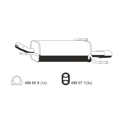 ERNST Endschalldämpfer 011235 Markenprodukt