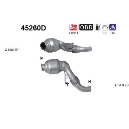 AS Katalysator 45260D Geprüft