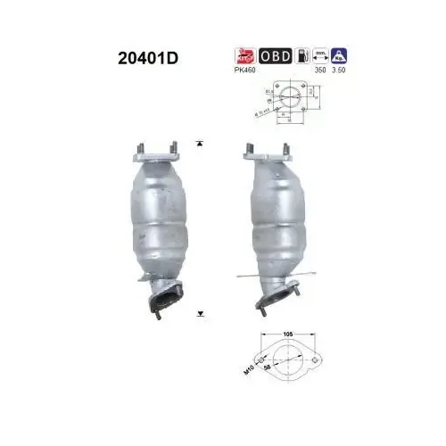 Begrenztes Angebot AS Katalysator 20401D